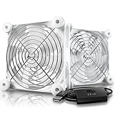 ANEXT, 120mm USB Computer Fan White, 120mm Fan, Silent Fan for Receiver DVR Playstation Xbox Comp...