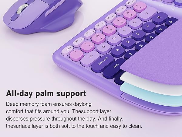 Ergonomic Wireless Keyboard Mouse