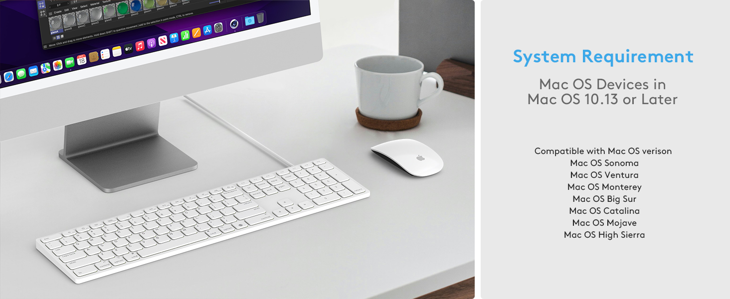 Apple keyboard with numeric keypad 