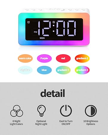 RGB alarm clocks