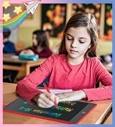 LCD Writing Tablet, 12 Inch Colorful Doodle Board Drawing Tablet for Kids, Reusable Electronic Dr...