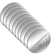 QEEYON 10Pcs Frameless Mirror Tiles, 4 inch Round Acrylic Mirror Sheets Self Adhesive Mirror Stic...