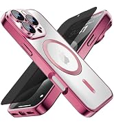 Misscase for iPhone 16 Pro Max Case with Privacy Screen Protectors,[Camera Lens Protector] Clear ...