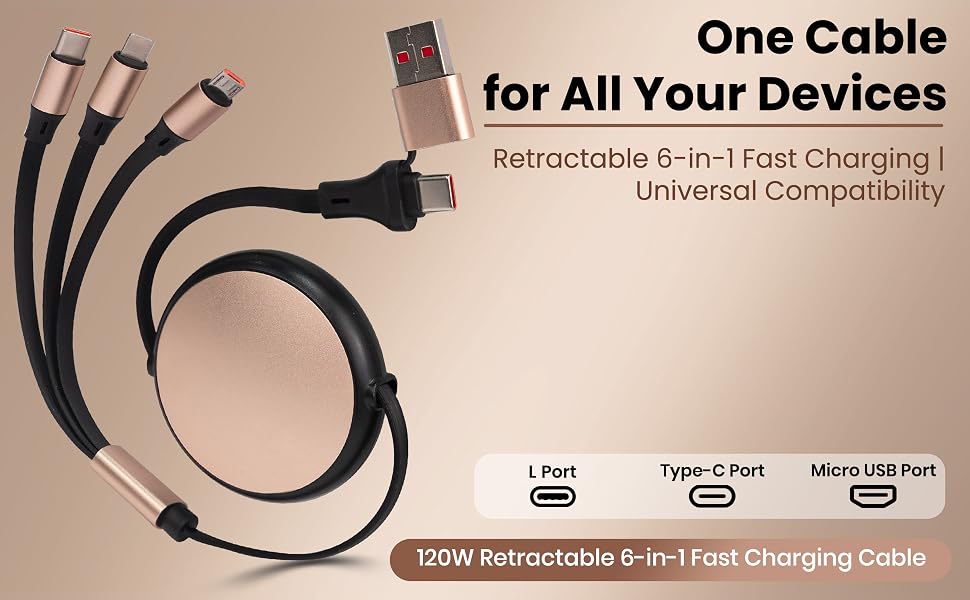 100w retractable usb c charger; 3 cord charger; 3 cord charger cable; 3 in 2 charging cable