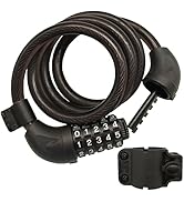 RYANGO Bike Lock, 4 Feet Bike Locks Heavy Duty Anti Theft, 5 Digit Combination Lock Bicycle Lock,...