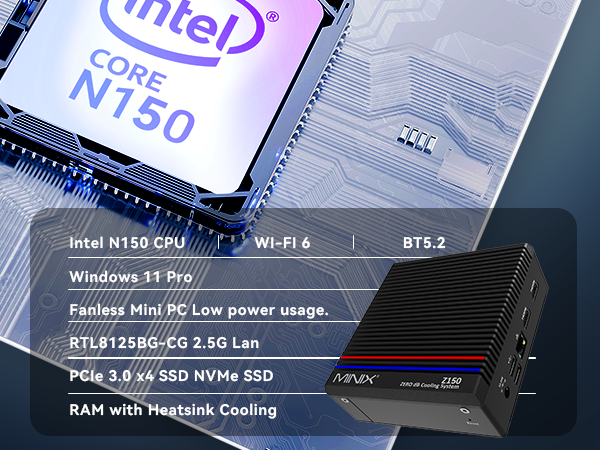 MINIX Z150-0dB Fanless Mini PC