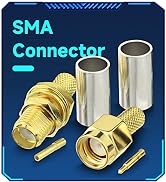SUPERBAT SMA Crimp Connectors Kit SMA Male + SMA Female Crimp Solder Connector Kit for RG58 RG142...