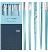 GLAMFIELDS 5 Pairs Reusable Fiberglass Chopsticks, Dishwasher Safe,Japanese Chinese Chop Sticks ,...