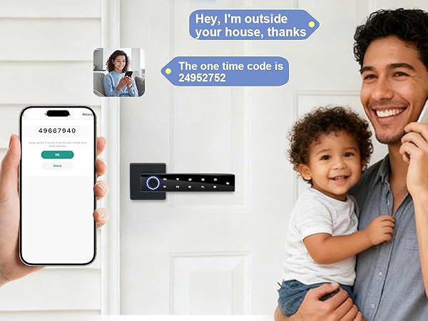 door handle with keypad