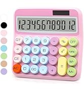 UPIHO Pink Calculator, Standard Calculator 12 Digit with Large LCD Display and Big Buttons,Pink O...