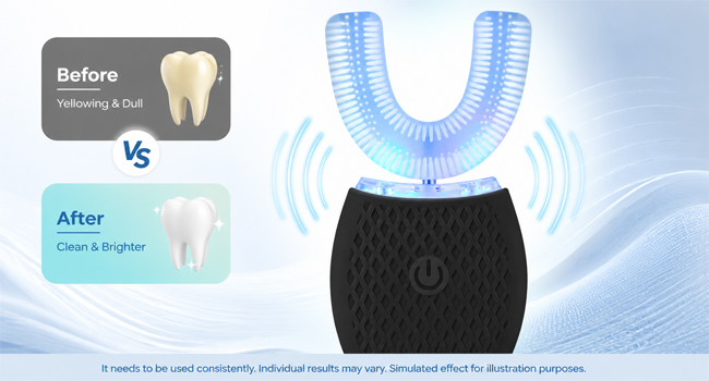 Ultrasonic Electric Toothbrush Adults U Shaped