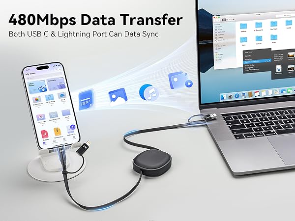 Both USB-C &amp;amp; Lightning Port Can Data Sync