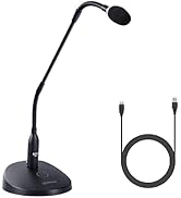 BOYA BY-GM18CU 18" Gooseneck Condenser Microphone with Base USB Podium Microphones for Computer O...