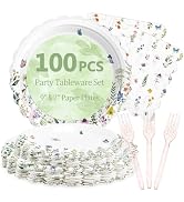 Wildflower Themed Plates and Napkins 