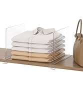 Svaldo Clear Shelf Dividers for Closet Organization, Pack of 12, Acrylic Shelf Dividers, Closet O...