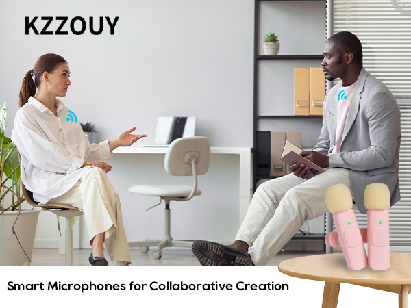 kzzouy wireless microphone for iphone Android Phone for Collaborative Creation Interview
