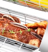 Rolling Grill Basket, New Opening Design, Extra Sturdy Cylinder Grilling Basket, Food Grade Stain...