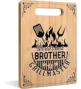 WARDOS World's Best Brother Grilling Cutting Chopping Board, Grill Master Gifts for Men, Brother ...