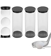 Milisten 4pcs Clear Golf Ball Tubes with Caps, Waterproof Golf Carrying Case Plastic Barrel Thick...