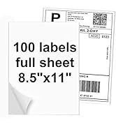 NefLaca Full Sheet Address Shipping Label, 8.5" x 11" Shipping Address Labels, 100 Sheets Sticker...