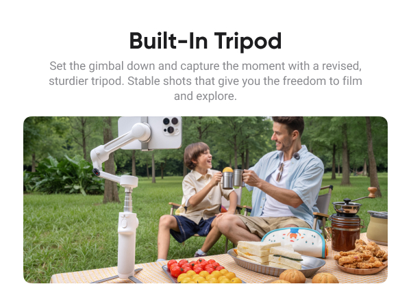 Intsa360 Flow 2 White Gimbal Stabilizer for Smartphone