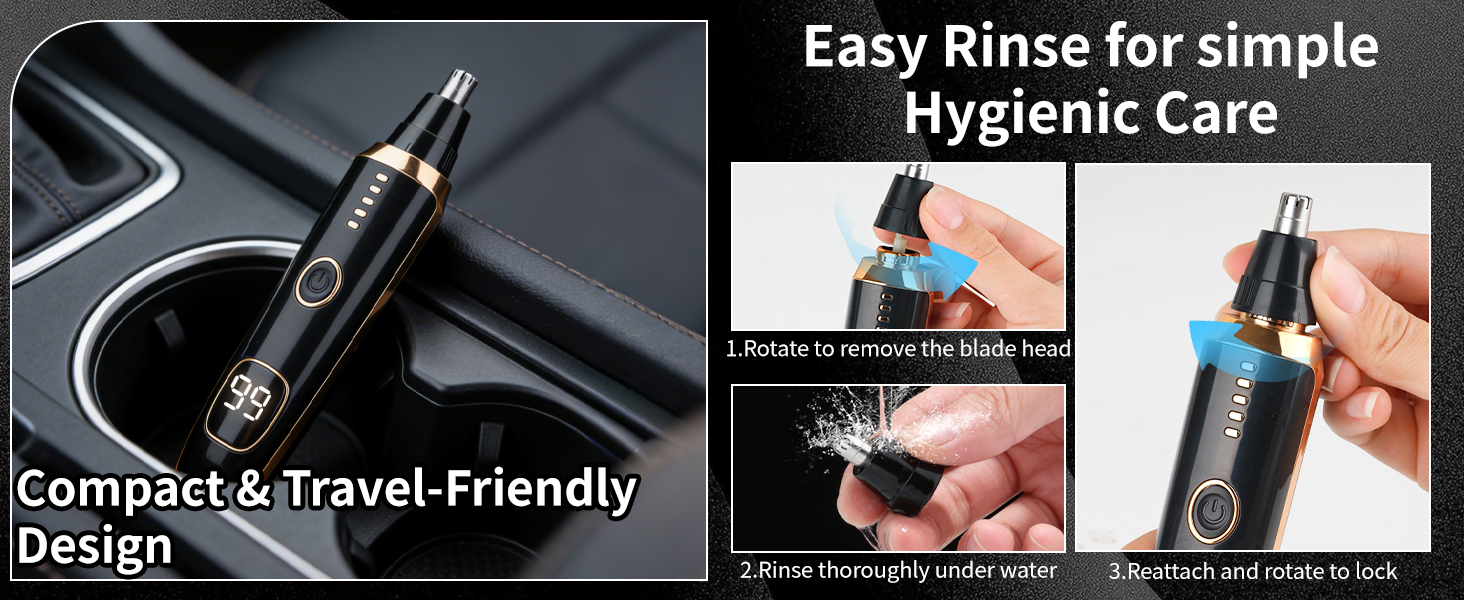 Nose &amp; Eyebrow Hair Trimmer for Women Men,Painless Rechargeable Ear &amp; Nose Hair Trimmer Clipper