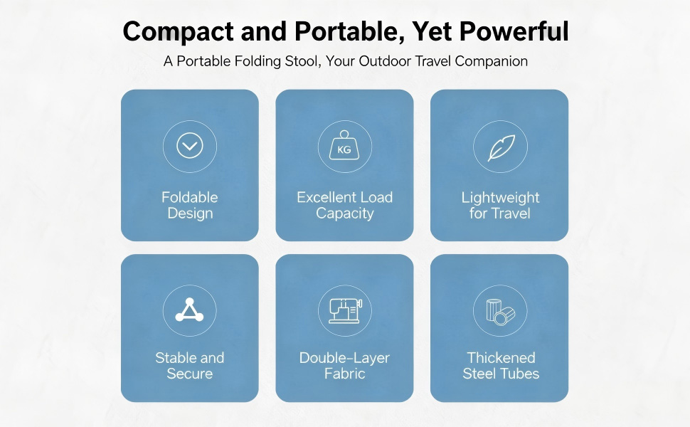 Compact and Portable Yet Powerful foldable stool outdoor footstool