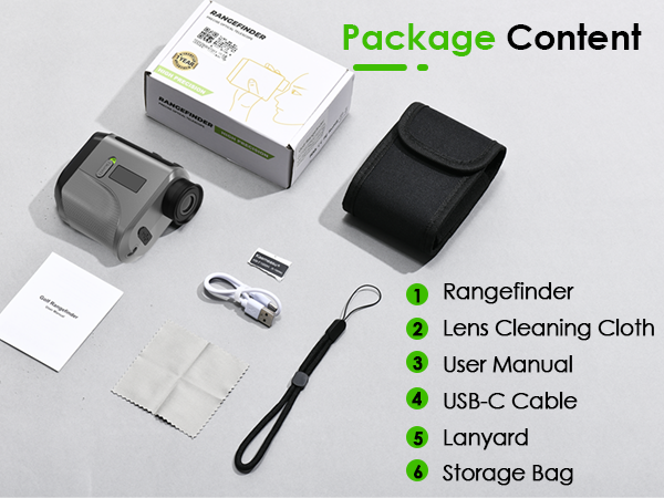 What&amp;#39;s in the box? Rangefinder Lens Cleaning Cloth User Manual USB-C Cable Lanyard Storage Bag