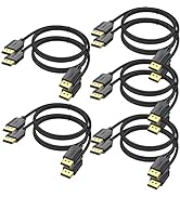 DisplayPort Cable 10-Pack, 6 Feet, Thin DP to DP 1.2 Cable Cord, [4K@60Hz, 2K@165Hz, 2K@144Hz] Di...
