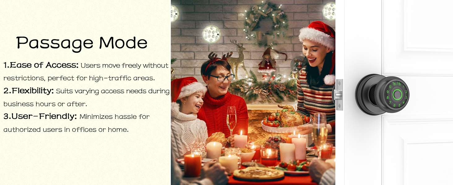 Smart door knob for bedroom