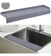 AyNirser Sink Edge Protector with Suction Cup 14" 20" 24" 30", Silicone Sink Splash Guard for Kit...