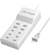 i Phone 16 15 Charger Fast Charging,USB Multi Device Charging Station USB Charger 10 Ports 4A-6C ...