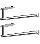 MGahyi Paper Towel Holder Under Cabinet, Self-Adhesive or Screws, Paper Towel Roll Rack for Kitch...