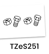 Brother White Label Tape, Black on White Extra Strength, 24mm (TZeS251)