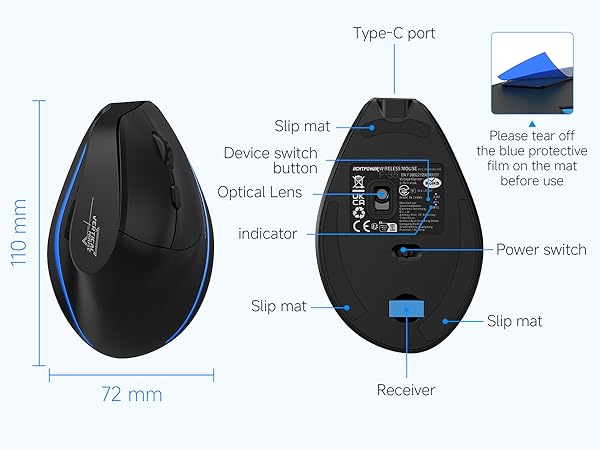 ergonomic wireless mouse