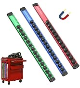 JUPITER WARRIOR Magnetic Socket Organizer, 3-Piece Set Aluminum Alloy Socket Holder, 360° Swivel ...