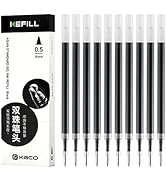 Gel Pens Refill for KACO Pens, Black Ink, Box of 10 Pieces 0.5mm Fine Point Smooth Writing Rollin...