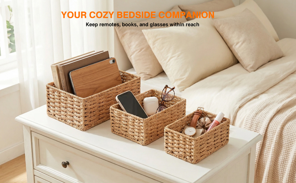 wicker storage baskets