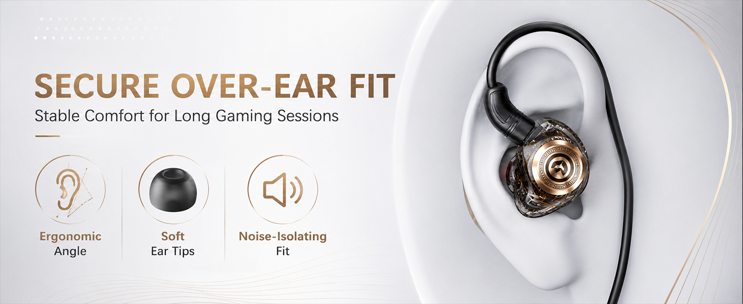 SECURE OVER-EAR FIT