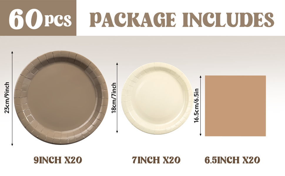 brown paper plates