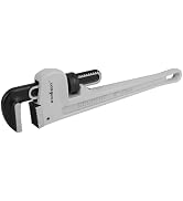 HORUSDY 18-Inch Pipe Wrench, Aluminum Heavy-Duty Adjustable Plumbing Wrench, 450mm, 1/2"–2" Pipe ...