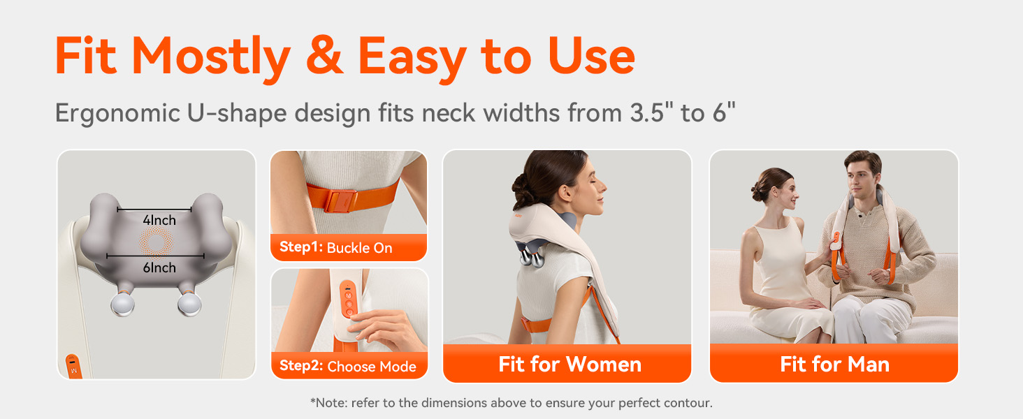 IKEEPFIT Cordless Neck Massager with Heat