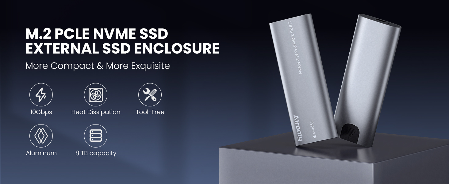 M.2 pcle nvme ssd external ssd enclosure