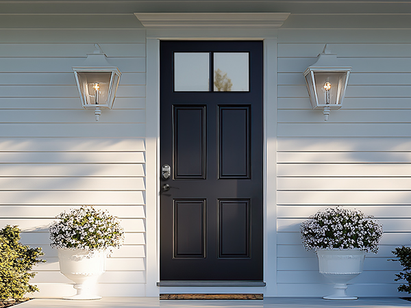 keyless entry door lock with handle