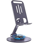 HZZADZXW Metal Cell Phone Stand for Desk, Multi-Angel Adjustable 360° Rotation Desktop Phone Hold...