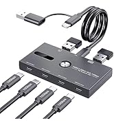 10Gbps USB C Hub, 6 Ports USB C Splitter, Type-C and USB 3.2 to USB C Hub for PC, Laptop, MacBook...