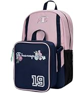Champion Kids' Mode 2-Piece Backpack and Insulated Lunch Box Combo Set with Laptop Compartment, P...