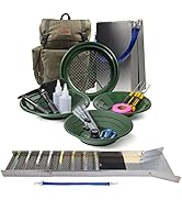 ASR Outdoor Deluxe 50" Aluminum Folding Sluice Box Gold Prospecting Kit, Green