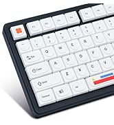 Womier White Keycaps, PBT Keycaps 60 65 75 100 Percent, Building Block Custom Keyboard Key Cap Se...
