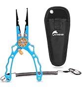 Hathever Fishing Pliers Saltwater, Split Ring Pliers Hook Remover with Safety Lock, Fishing Tools...